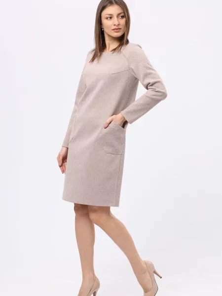 CAT ORANGE Сукня міні Беж меланж Без підкладки помаранчева