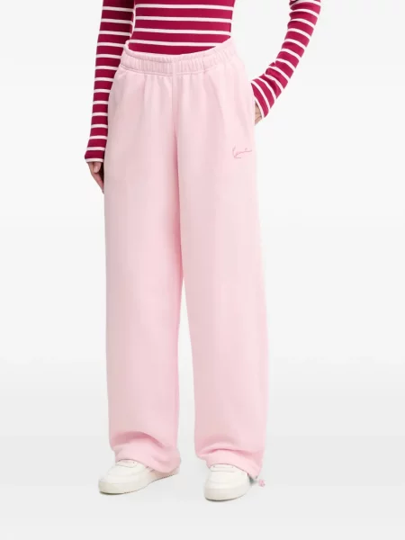 Pantaloni Karl Kani alergare cu autograf cu cordon roz