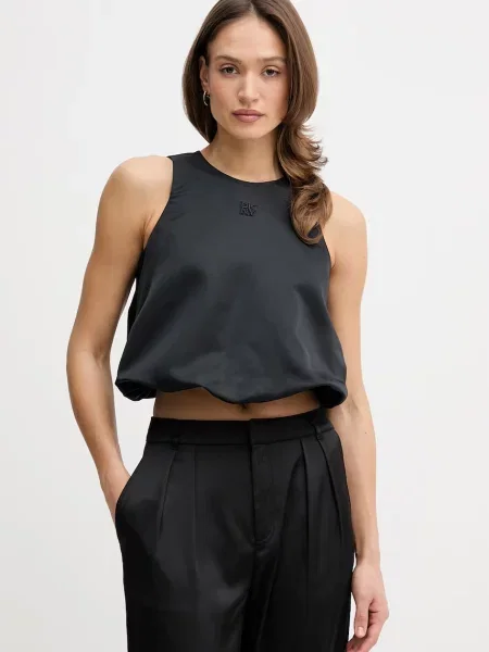 DKNY bluzka na ramiączkach czarna