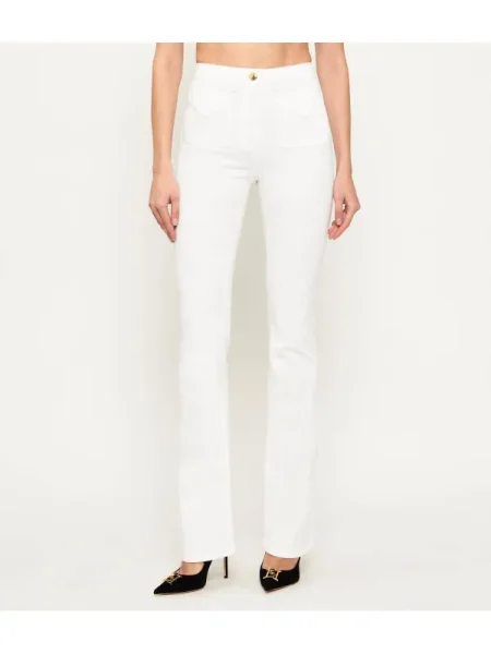 Elisabetta Franchi Blugi | flare fit alb