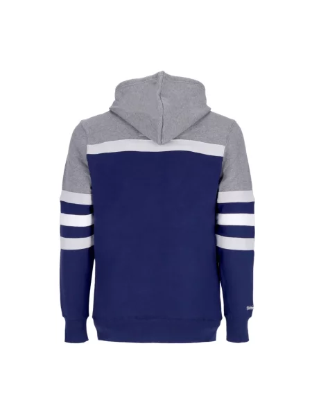 Bluza z kapturem Mitchell & Ness do koszykówki niebieska
