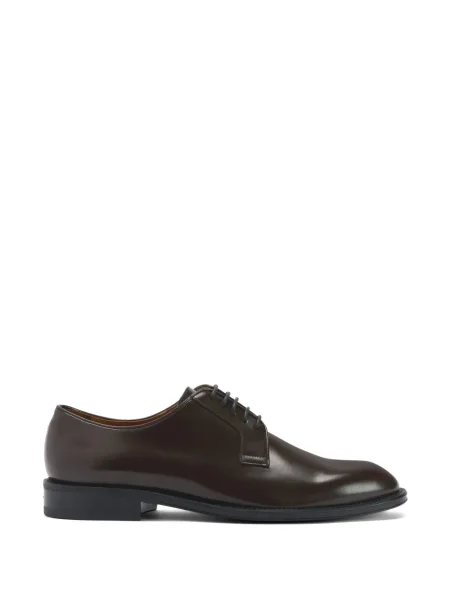 Pantofi derby Giuseppe Zanotti cu șireturi din dantelă maro