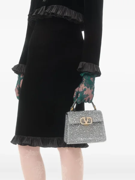 Mini rankinė Valentino Garavani sidabrinė