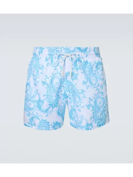 Slip de baie Etro cu model paisley albastru