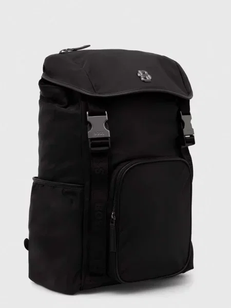 Рюкзак BOSS великий однотонний чорний