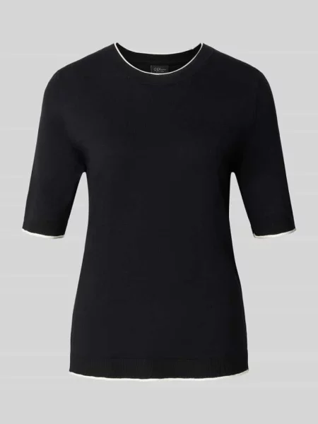 Sweter o kroju regular fit z mieszanki S.oliver Black Label czarny