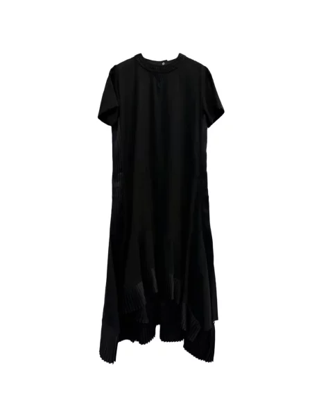 Rochie tip cămașă Sacai de costum negru