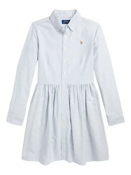 Sukienka koszulowa dziecięca Polo Ralph Lauren niebieska