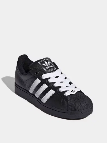 Кожаные кроссовки Adidas Superstar черные