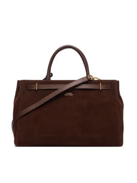 Tommy Hilfiger Táska American Icon Tote Suede barna