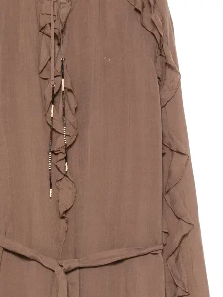 Rochie Bazar Deluxe cu volane maro
