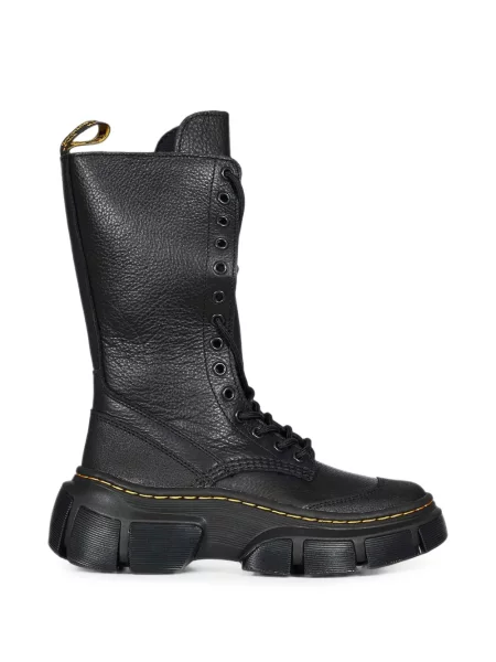 Botine Dr. Martens cu șireturi cu platformă din dantelă negru