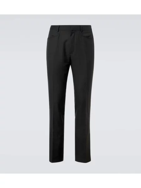 Vlněné kalhoty Tom Ford černé