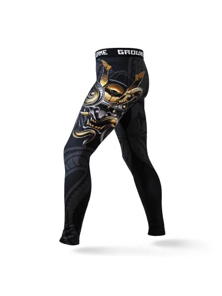 Legginsy do sportów walki Ground Game Oni Samurai czarne