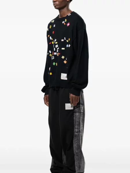 Pulover Maison Mihara Yasuhiro tricotate negru