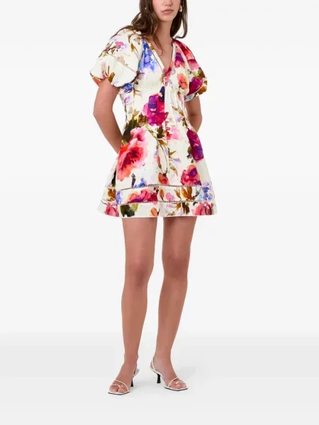 Rochie mini Nicholas cu model floral cu imagine