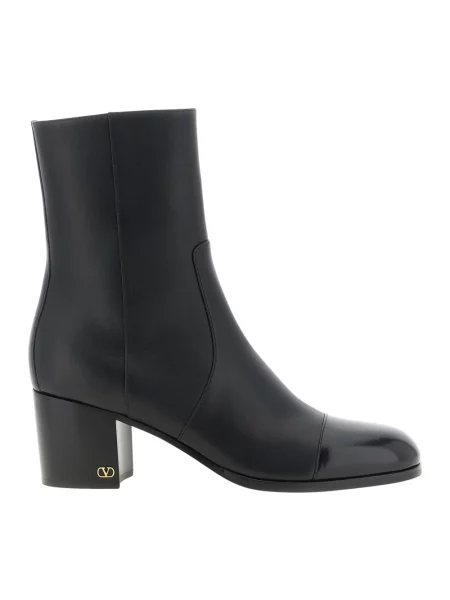 Buty do kostki Valentino Garavani skórzane czarne