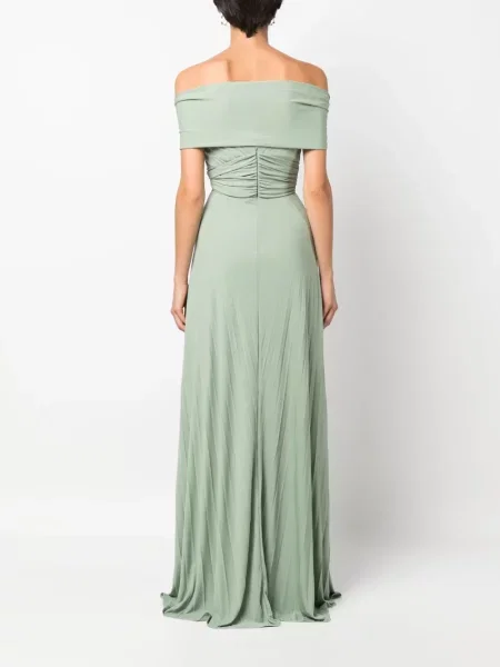 Πλισέ βραδινό φόρεμα Ralph Lauren Collection πράσινο