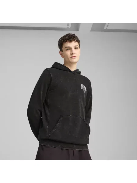 Bluza z kapturem z efektem sprania PUMA Class PUMA Black czarna