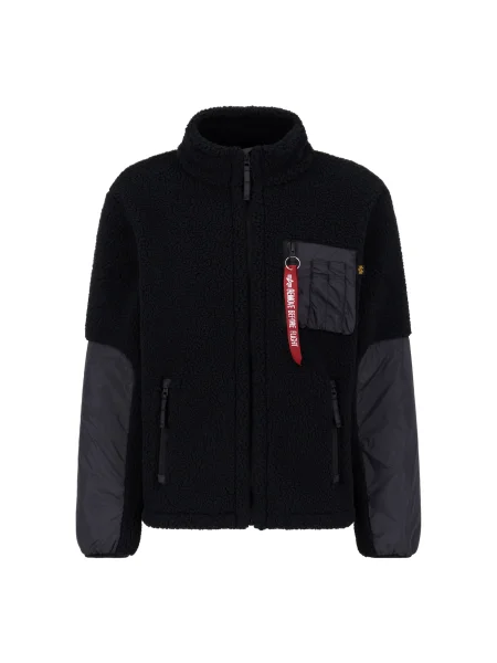 ALPHA INDUSTRIES Prehodna jakna Sherpa Zip' črna