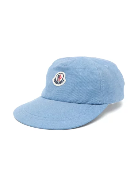 Czapka z daszkiem dziecięca Moncler Enfant niebieska