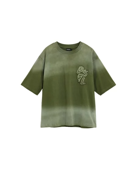 Desigual Tricou oliv alb