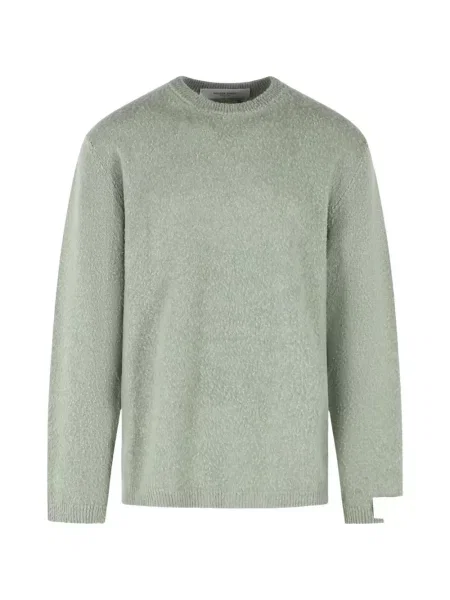 Bouclé pulover Golden Goose cu decolteu rotund verde