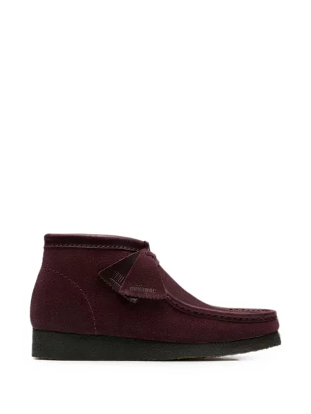 Велурени боти Clarks Originals виолетово