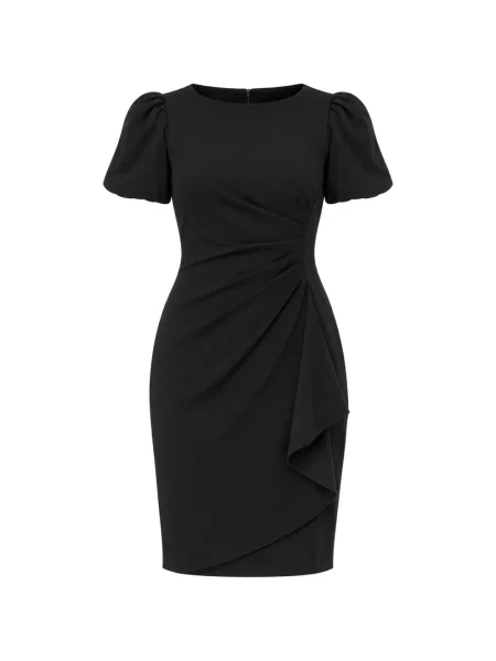 Rochie mini Dkny cu volane negru