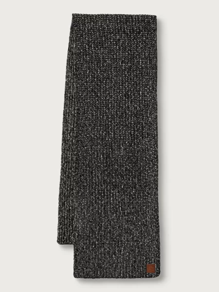 Guess Jeans fular cu amestec de lână negru