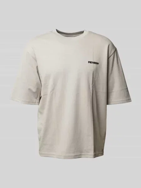 T-shirt o kroju oversized z nadrukiem z logo Review