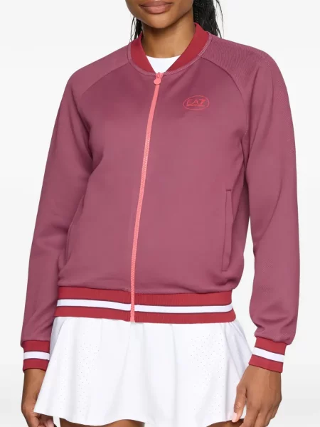 Raštuotas bėgimas striukė Ea7 Emporio Armani rožinė
