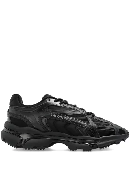 Sneakerși Lacoste cu șireturi din dantelă negru