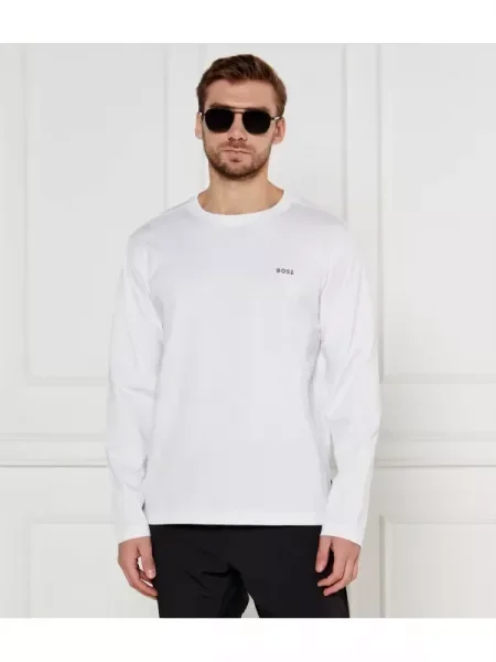 Tricou mânecă lungă Boss Orange alb