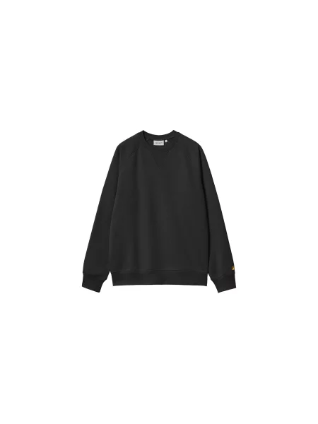 Carhartt WIP Chase Sweat Black Mężczyźni Bluzy i bluzy z kapturem Carhartt WIP Szary Size: XL czarna