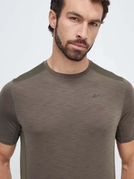 Тениска за трениране Reebok ActivChill с изчистен дизайн зелено