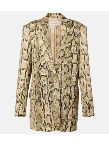 Marynarka Dries Van Noten żakardowa w wężowy wzór