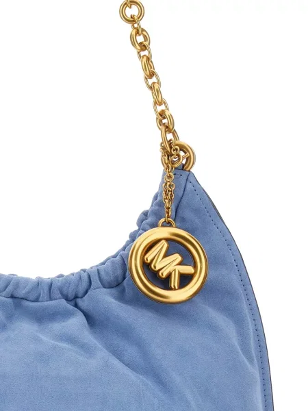 Duża kopertówka Michael Michael Kors koronkowa brązowa