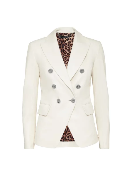 Marynarka Philipp Plein skórzana beżowa