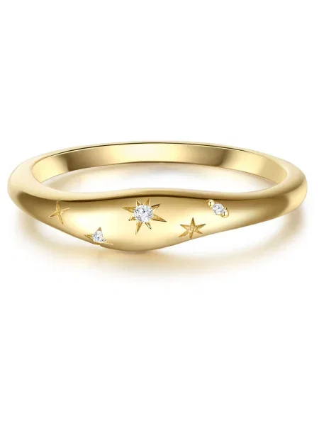 Glanzstücke München Prstan zlato-rumena / transparentna rumena