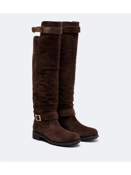 Cizme Jimmy Choo din piele de căprioară maro