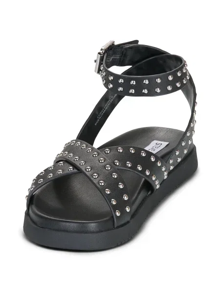 Kožené sandále Steve Madden čierna