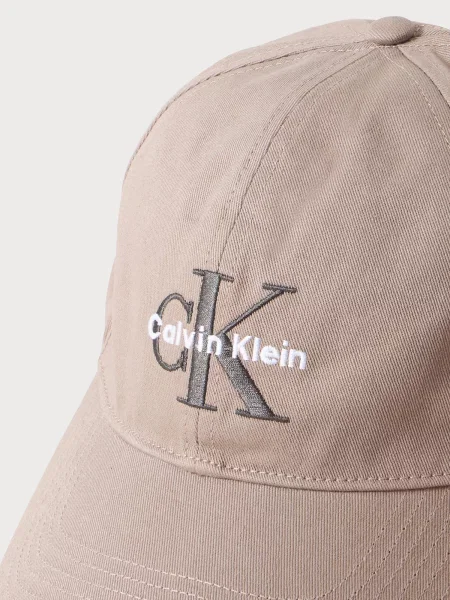 Calvin Klein Čiapka kapučíno / sivá / biela béžová