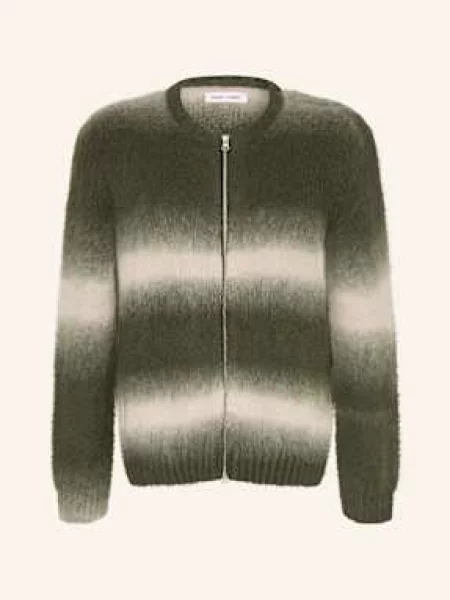 Samsøe Samsøe Pletený Kardigan Safabio zelená bílá