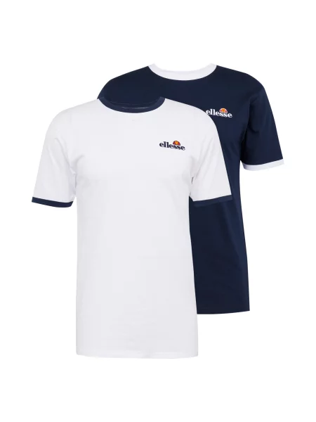 ELLESSE Tricou Meduno albastru închis / portocaliu / roșu alb