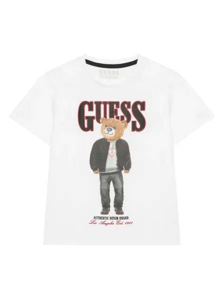 Guess Majica Regular Fit bela