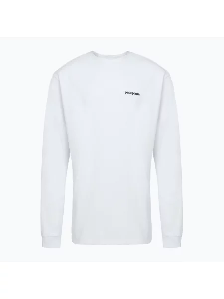 Tricou cu mânecă lungă Patagonia cu autograf alb