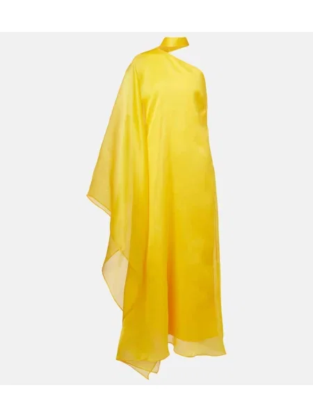 Svilena haljina Taller Marmo žuta