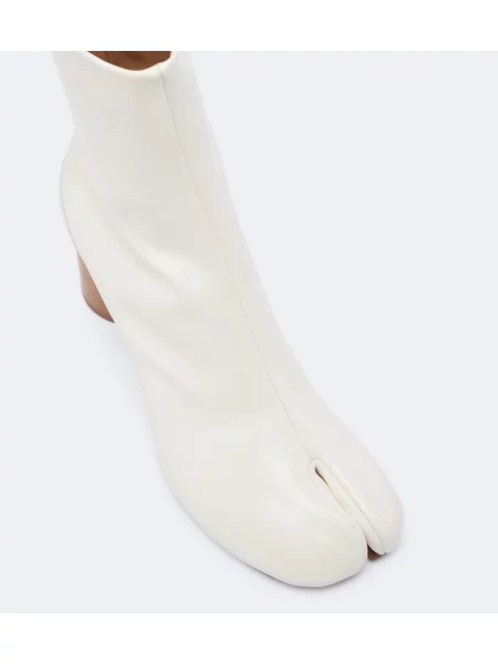 Cizme scurte Maison Margiela din piele alb