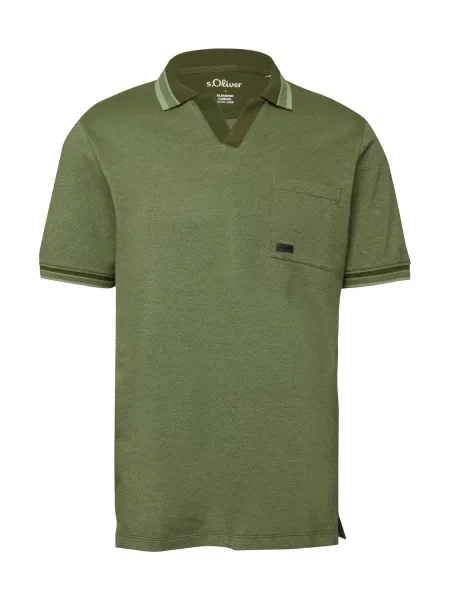 S.Oliver Majica oliva / večbarvno zelena